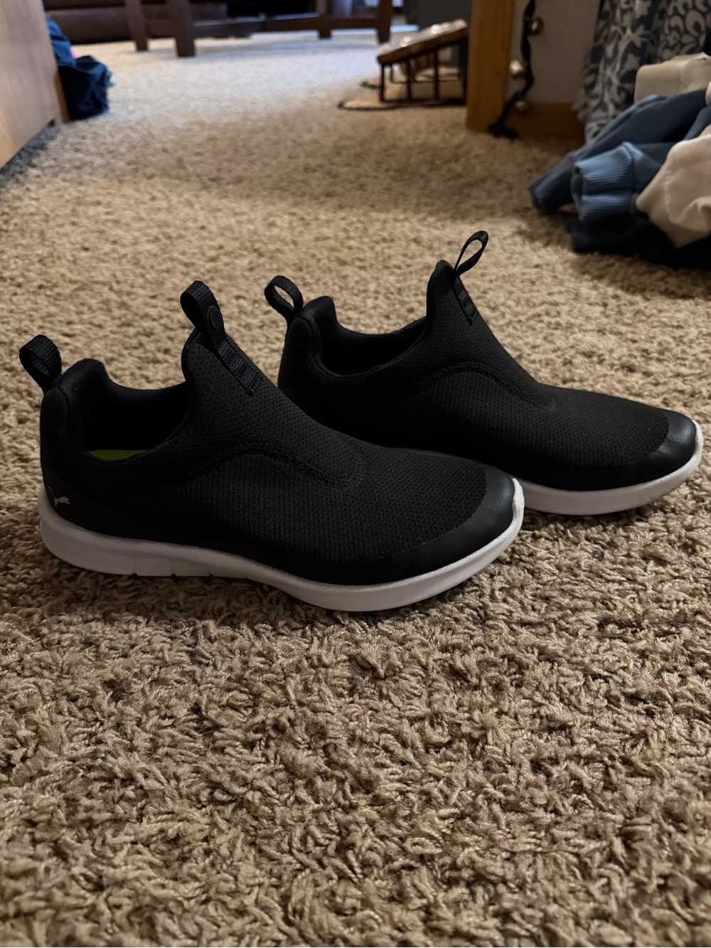 Puma Men’s Slip-On Sneaker - Black/White - Picture 3 of 6